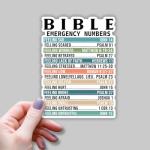 Bible Emergency Numbers Inspirational Sticker Set