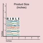 Bible Emergency Numbers Inspirational Sticker Set