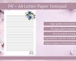 JW Letter Writing Pad with Blue Flowers