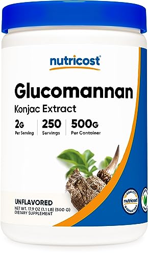 Glucomannan Powder - 500 Grams - Nutricost