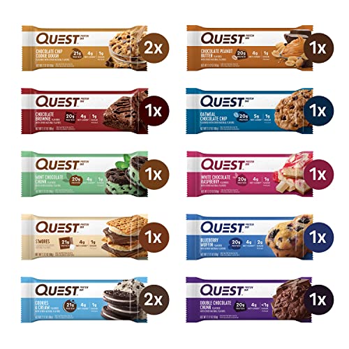 Quest Nutrition Variety Pack Protein Bars, High Protein, Low Carb