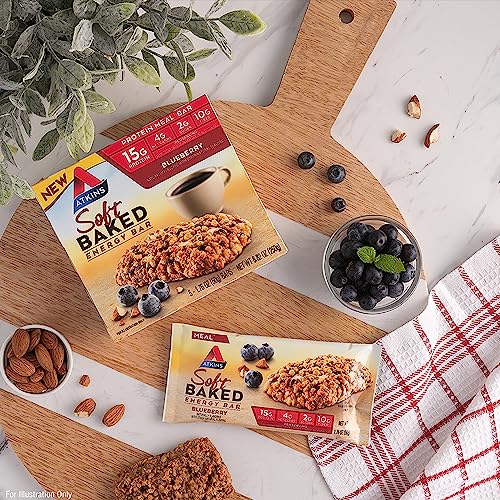 Atkins Blueberry Soft Baked Bars, 15g Protein, Low Carb