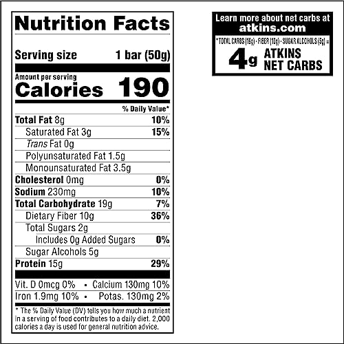 Atkins Blueberry Soft Baked Bars, 15g Protein, Low Carb