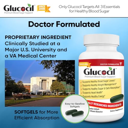 Glucocil - Premium Blood Sugar Support - 3 Essentials