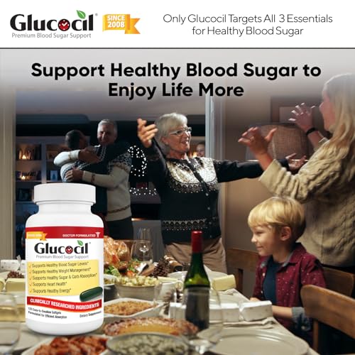 Glucocil - Premium Blood Sugar Support - 3 Essentials