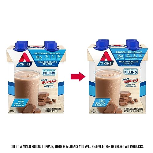 Atkins Chocolate Delight Protein Shake, Low Carb, 12-Pack