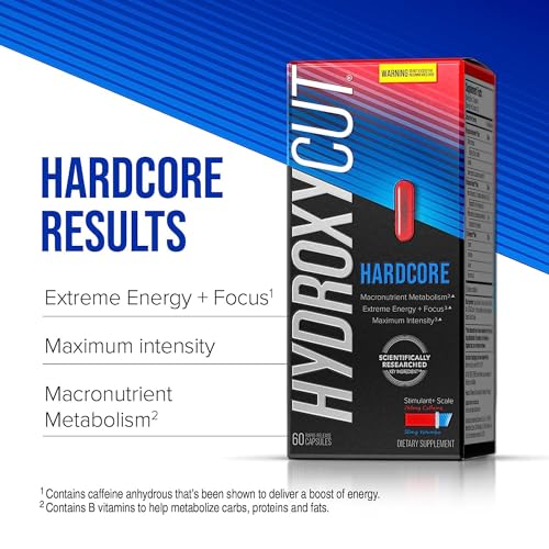 Hydroxycut Hardcore - Thermogenic Energy Boost - 60 Capsules