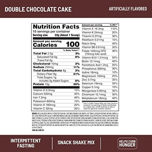Double Chocolate Cake Snack Shake Mix for Weight Loss