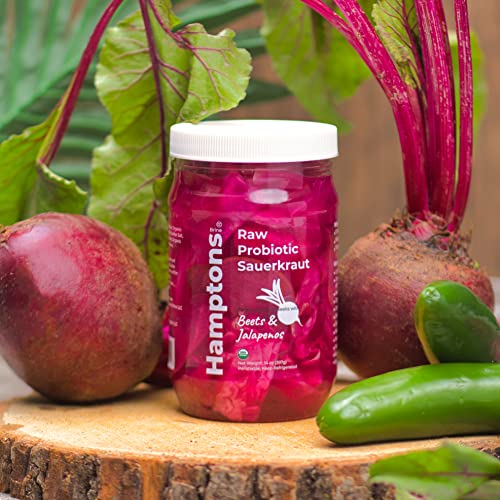 Raw Probiotic Sauerkraut - Jalapeno, Beet, Cabbage (14 Oz)