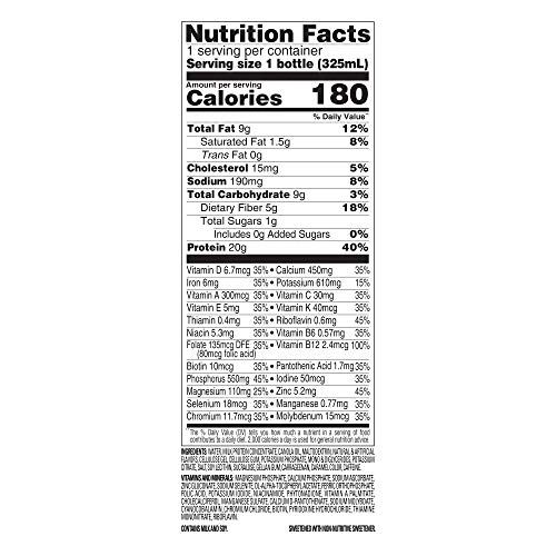 High Protein SlimFast Energy Shake, Caramel Latte, 4 Count