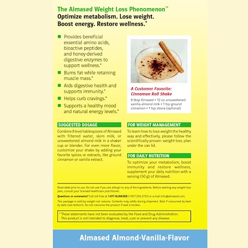Vanilla Almased Shake: Low-Glycemic Weight Loss Support Supplement