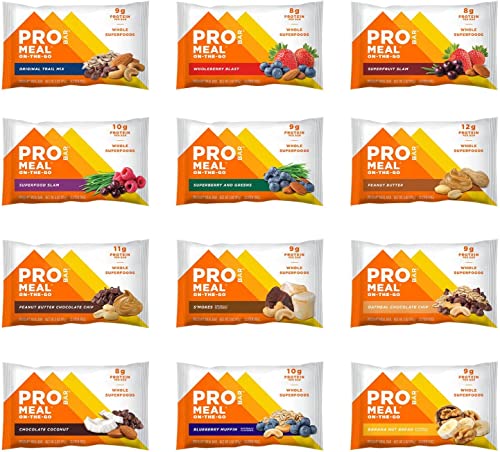 PROBAR - Meal Bar Variety Pack - Natural Energy, Plant-Based Ingredients