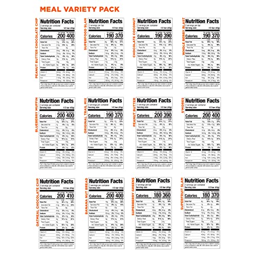 PROBAR - Meal Bar Variety Pack - Natural Energy, Plant-Based Ingredients