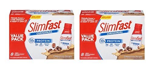 SlimFast Cappuccino Delight Meal Replacement Shakes - 8ct, 8oz