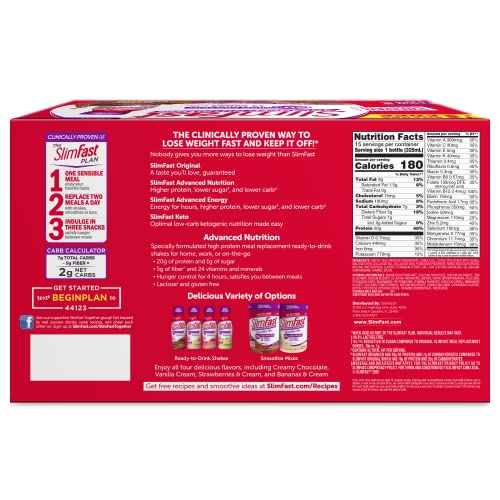 Nutritious High Protein Chocolate Meal Replacement Shakes, 15pack