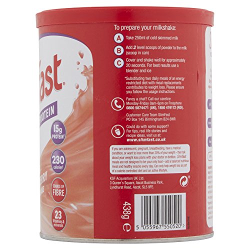 Strawberry Milkshake Powder for 12 Servings - 438g