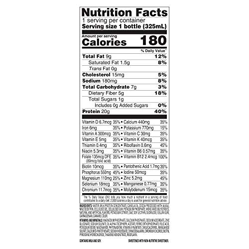 Nutritious High Protein Chocolate Meal Replacement Shakes, 15pack