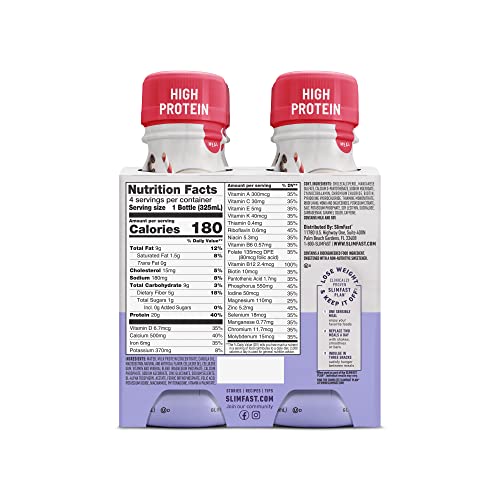 SlimFast Energy Caramel Latte Shake - Meal Replacement with Protein