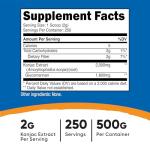 Glucomannan Powder - 500 Grams - Nutricost