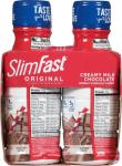 SlimFast Creamy Milk Chocolate Shake, 10g Protein, 4-Pack