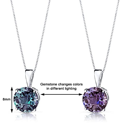 Peora 14K White Gold Color-Changing Alexandrite Pendant