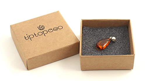 Baltic Amber Silver Heart Pendant - Small Minimalist