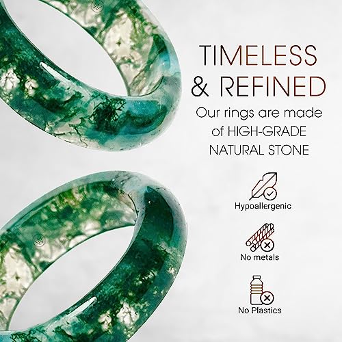 Maya Stone Band Collection - Carmela Moss Agate