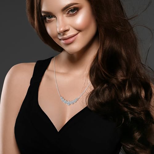 Diamond and Moissanite Pendant Necklace on 17" Chain