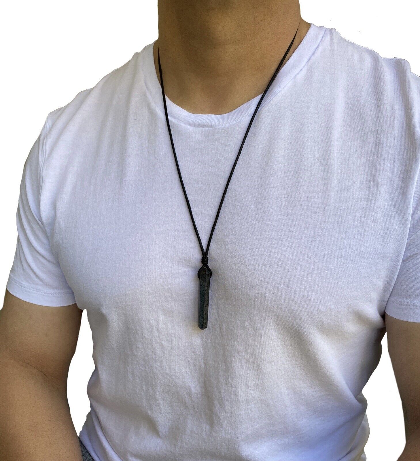 Hematite Point Pendant Chakra Healing Necklace Gemstone Jewelry