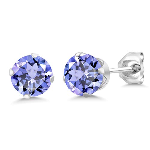 Tanzanite Stud Earrings in 925 Sterling Silver