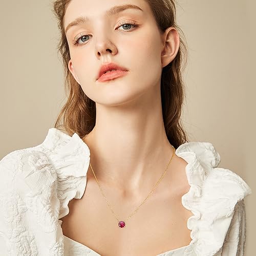 Ursilver Alexandrite Heart Necklace – June Birthstone Gift