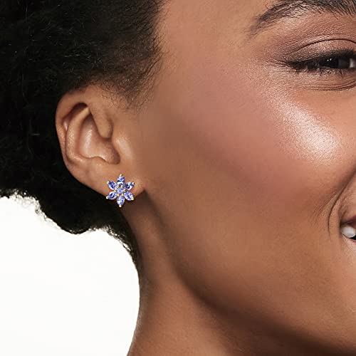 2.10 ct. t.w. Tanzanite Flower Earrings in Sterling Silver