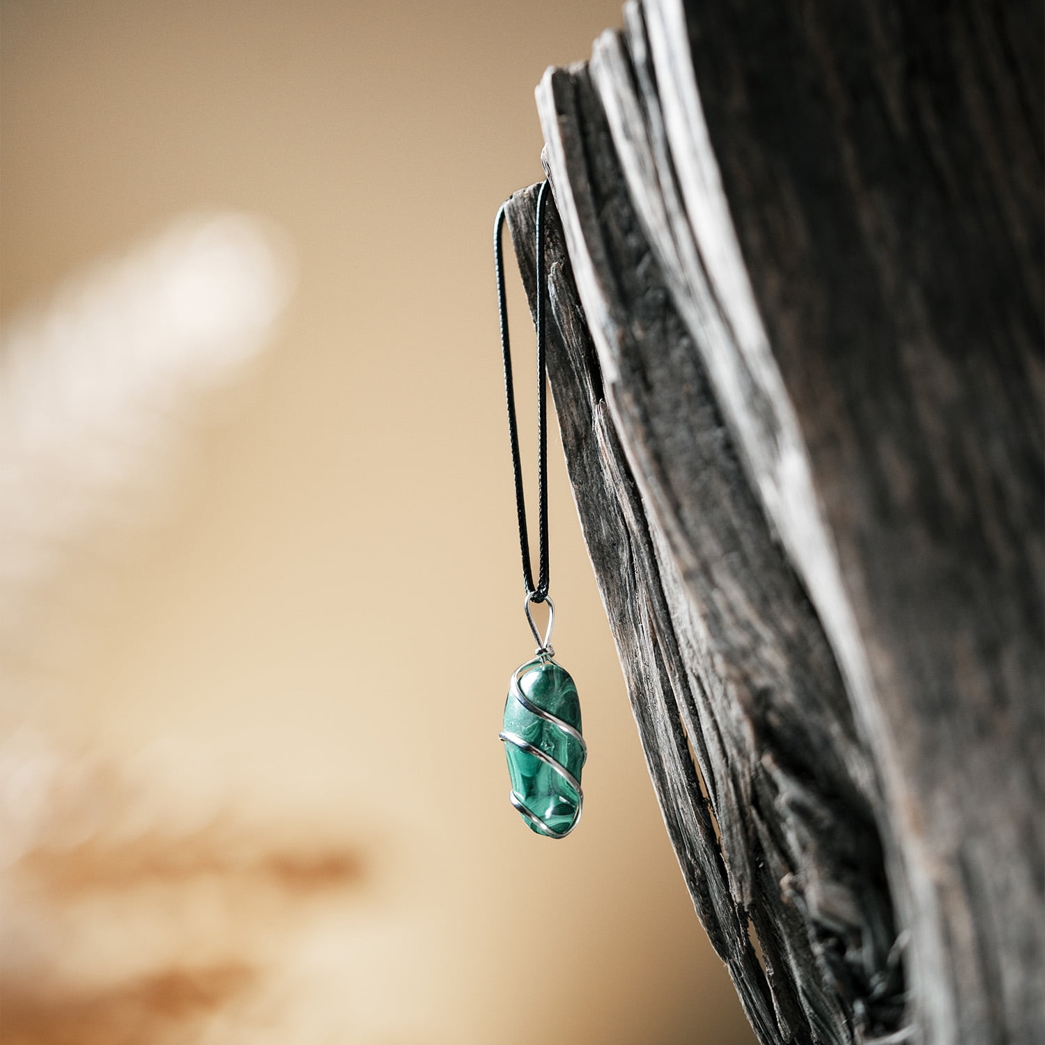 Ayana Malachite Crystal Pendant Necklace | Protection & Energy