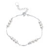 SILVERHOO Women's 925 Silver Faux Pearl Bracelet