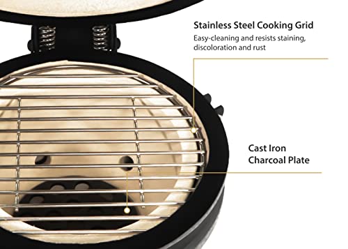VESSILS 9.8" Kamado Charcoal Grill on Tall Stand