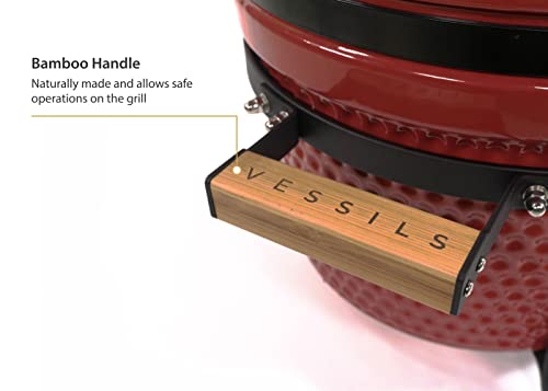 VESSILS 9.8" Kamado Charcoal Grill on Tall Stand