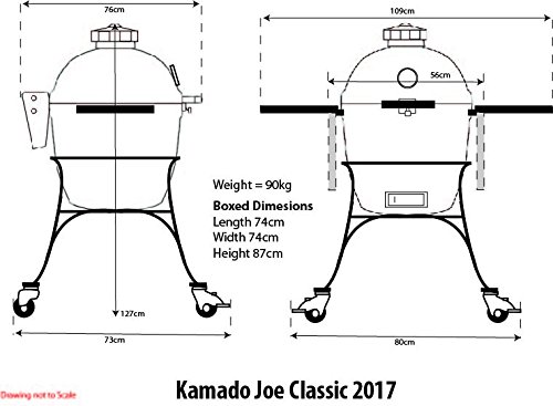 Kamado Joe Classic Joe II 18" Charcoal Grill, Blaze Red