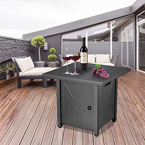 Xbeauty Propane Fire Pit Table - Outdoor BBQ Grilling