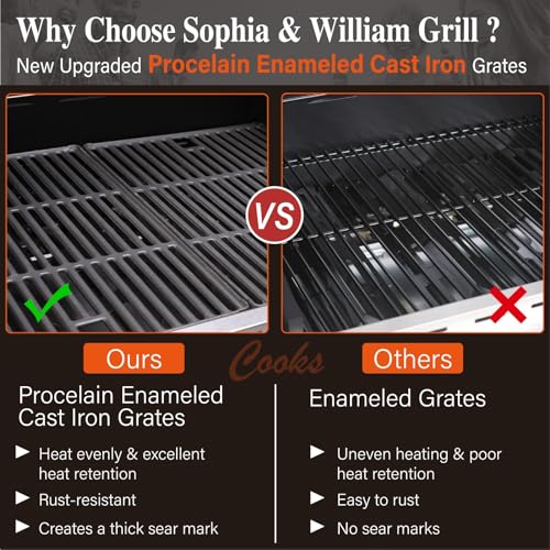 Sophia & William 4-Burner Gas BBQ Grill, Stainless Steel