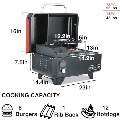 Portable Wood Pellet Grill & Smoker for RV Tailgating