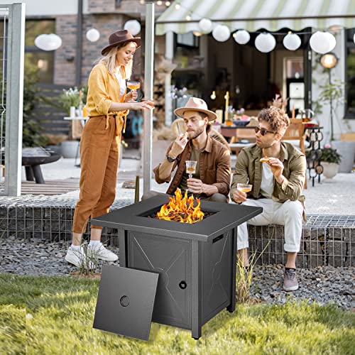 Xbeauty Propane Fire Pit Table - Outdoor BBQ Grilling