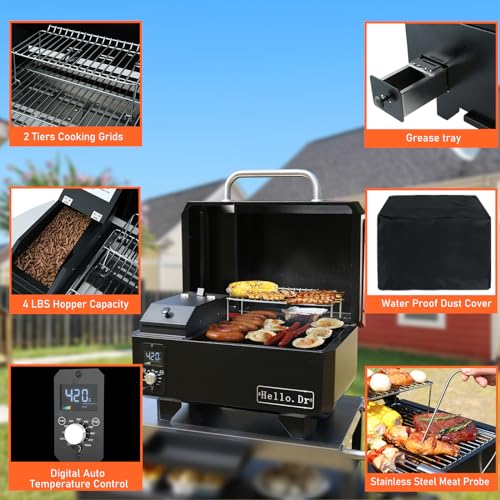Portable Wood Pellet Grill & Smoker for RV Tailgating