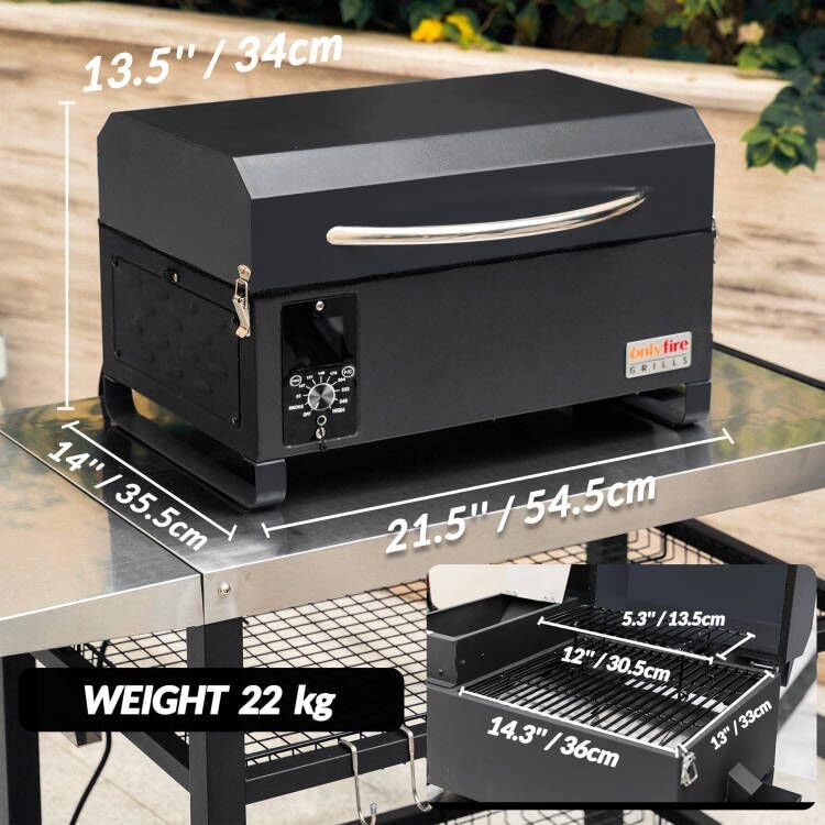 Onlyfire UPGRADED Wood Pellet Grill Smoker with Auto Temperature Control