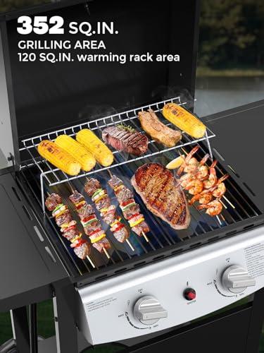 Cowsar Stainless Steel 2-Burner Gas Grill with Sides