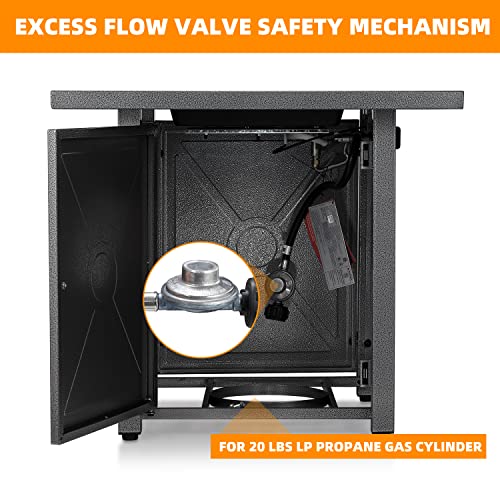 Xbeauty Propane Fire Pit Table - Outdoor BBQ Grilling