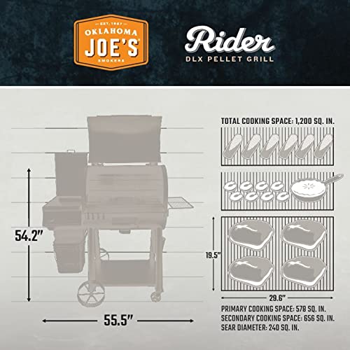 Oklahoma Joe's Rider 1200 DLX Pellet Barbecue Grill