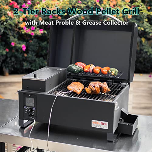 Onlyfire UPGRADED Wood Pellet Grill Smoker with Auto Temperature Control