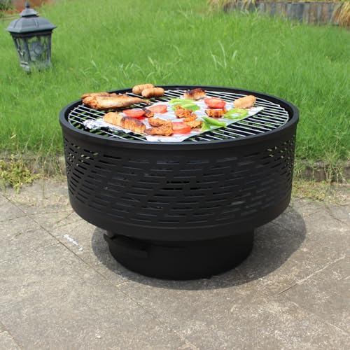 OutVue 26" Wood Burning Fire Pit & Grill Table