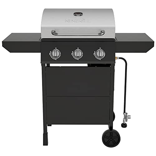 Nexgrill 3 Burner Propane Gas Grill with Side Table