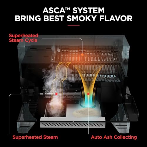 ASMOKE Portable Pellet Grill & Smoker - Red, 256 sq